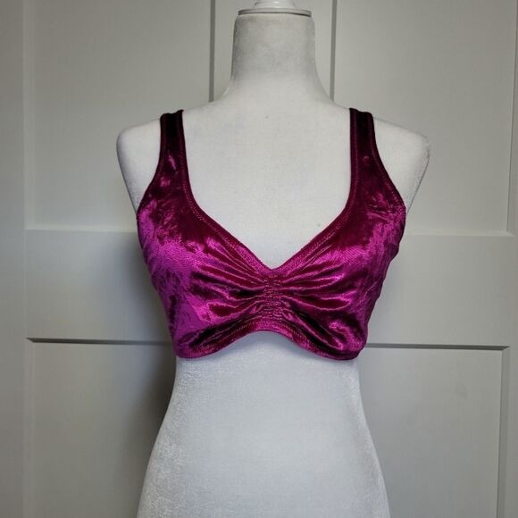 Free people rhiannon soft bra in red berry - Picture 4 of 8